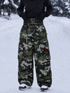 Women's Street Utility Cargo Baggy Snow Pants – Multi Pocket Belt Design