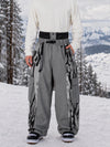 Men's Reflective Wild Motion Colorblock Extra Baggy Snowboard Pants