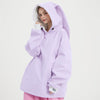 Women's Bunny Rabbit Baggy Snow Hoodie - Long Ears Decoration