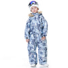 Girls Blue Magic Waterproof Colorful One Piece Coveralls Ski Suits Winter Jumpsuits