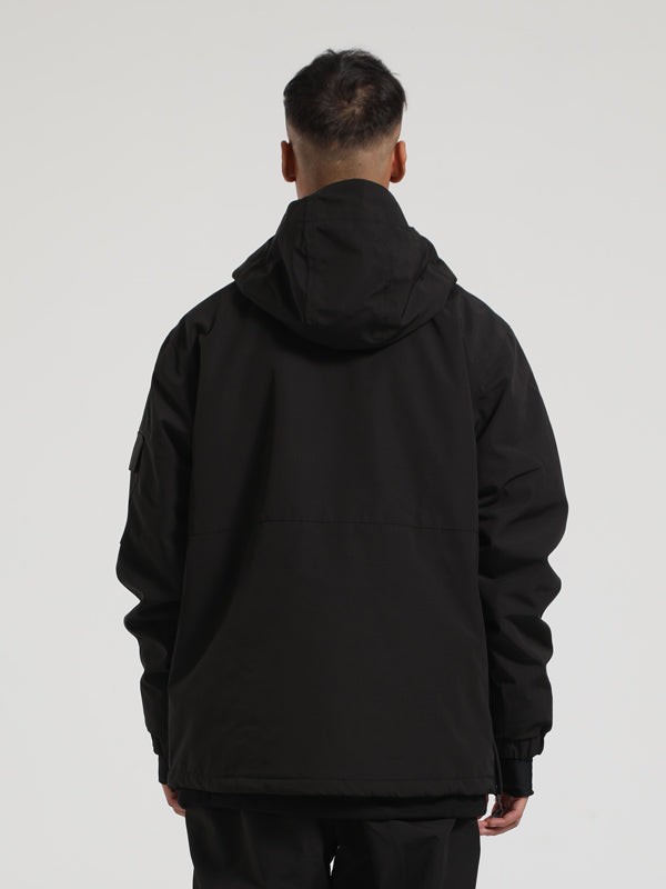 Men's Gsou Snow Winter Action Cargo Anorak Snowboard JacketSolid