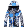 Men's Graffiti Print Colorful Winter Snow Jackets