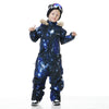 Girls Blue Magic Waterproof Colorful One Piece Coveralls Ski Suits Winter Jumpsuits
