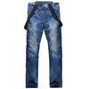Men's Winter Warm Waterproof Hip Snowboard Denim Pants Jeans - snowshred.com.au