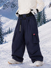 Men's Utility Cargo Baggy Snow Pants – Multi Pocket Street Belt Design