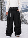Men's Utility Cargo Baggy Snow Pants – Multi Pocket Street Belt Design
