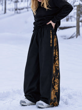Women's Hyper Flux Graffiti Panel Side Zip Extra Baggy Snowboard Pants