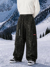 Men's Utility Techline Durable Stretch Cargo Baggy Freestyle Fit Snowboard Pants