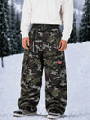 Men's Utility Cargo Baggy Snow Pants – Multi Pocket Street Belt Design