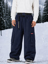 Men's Utility Cargo Baggy Snow Pants – Multi Pocket Street Belt Design