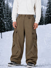 Men's Camden Punk Reflective Street Utility Cargo Snowboard Pants – Baggy Freestyle Fit
