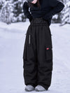 Women's Street Utility Cargo Baggy Snow Pants – Multi Pocket Belt Design