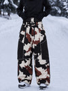 Women's Wild Motion Super Baggy Snow Pants – Reflective Colorblock Multi Pocket Design