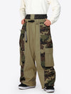 Men's Wild Motion Reflective Colorblock Extra Baggy Snow Pants