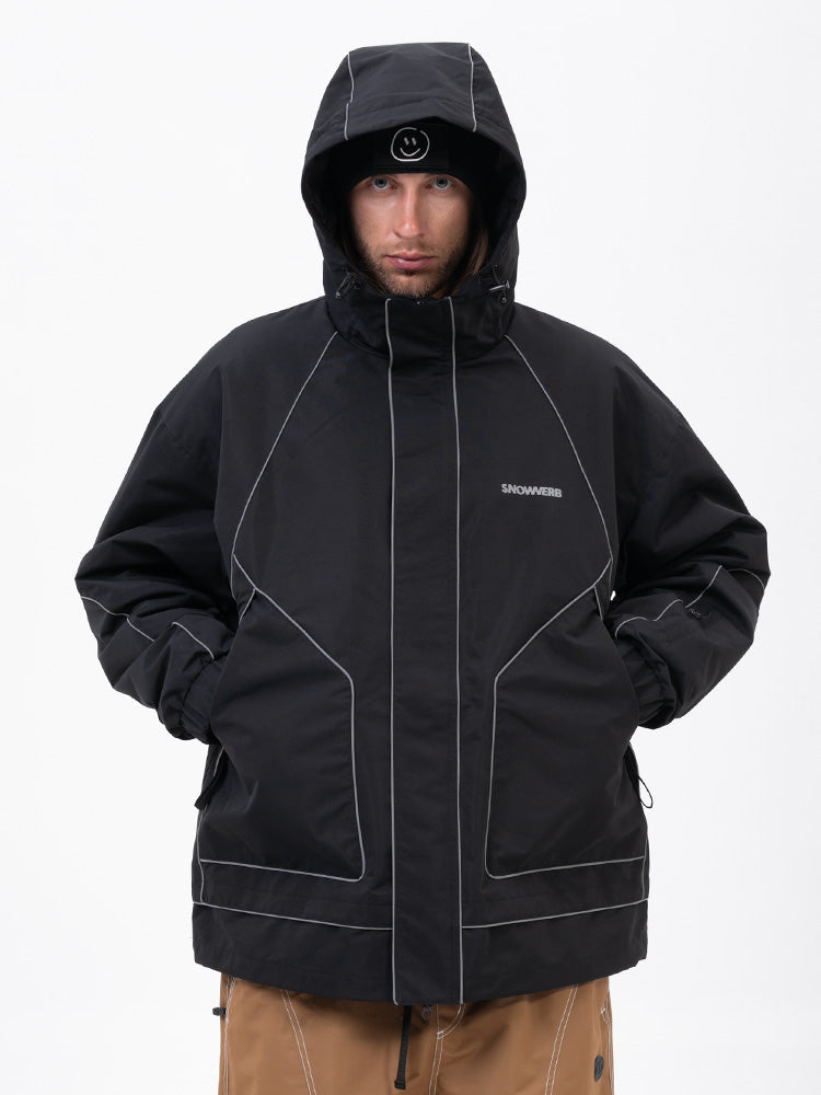 Men's All Weather Mountain Chill Reflective Snow Jacket – Night Skiing ...