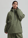Women's Gsou Snow Durable Urban Vibe Pullover Anorak Snowboard Jacket
