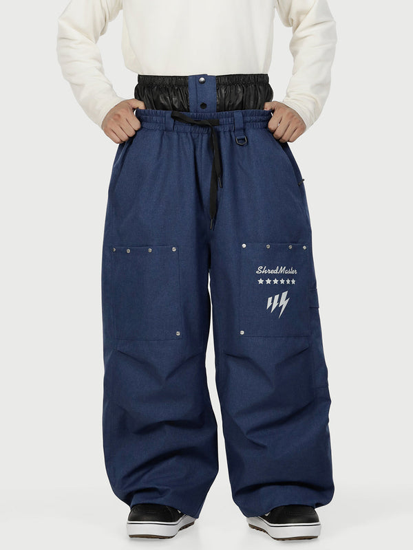 Men's Camden Punk Rivet Street Utility Cargo Snowboard Pants – Baggy Freestyle Fit