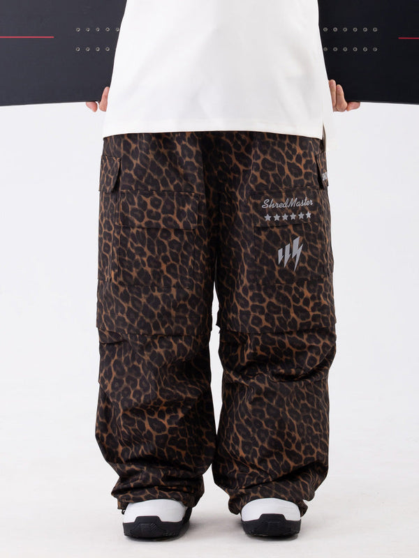 Women's Wild Soul Steeze Shred Master Baggy Street Cargo Leopard Snow Pants / Shorts