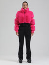 Women's Mountain Chic High Pile Fleece Winter Fashion Ski Jumpsuit