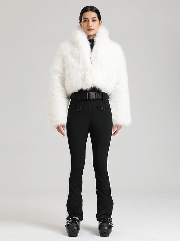 Women's Glacier Vogue Ski Jumpsuit & Faux Fluffy Fur Delish Jacket