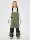 Girls Mountain Trek Light Reflective Knee Guard Waterproof Insulated Snow Bib Pants