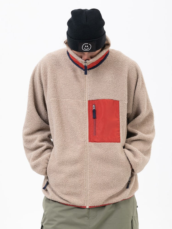 Men's Mountain-Ready Faux Sherpa Adventure Full-Zip Warm Fleece Jacket