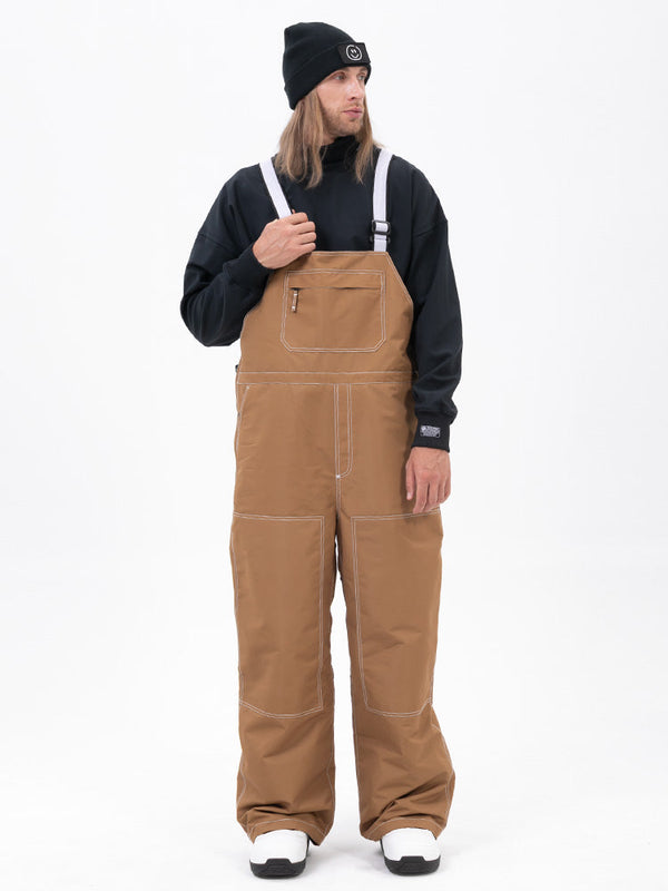 Men's City Chill Street Style Freerider Baggy Snow Bib Overalls