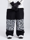 Women's Swaggy Knee Reflective Graphic Panel Cargo Snow Pants