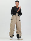 Men's Gsou Snow Durable Mountain Pro All Function Cargo Snow Bibs Pants