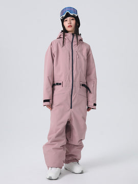 Women's Searipe Mountain Freerider One Piece Ski Suits Full Body Baggy Snowsuits