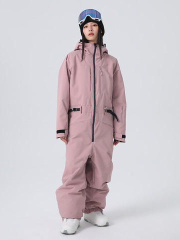 Women's Searipe Mountain Freerider One Piece Ski Suits Full Body Baggy Snowsuits
