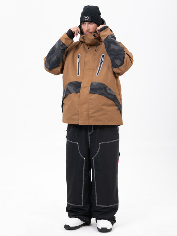 Men's Chillform Reflective Camo Snow Suit – Glow Trail Jacket with Freerider Baggy Snow Pants Set