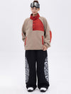Women's Mountain-Ready Faux Sherpa Fleece Pullover & Swaggy Reflective Cargo Snow Pants