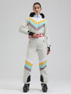 Women's Gsou Snow Retro Stripe Snow Queen Ski Jumpsuit