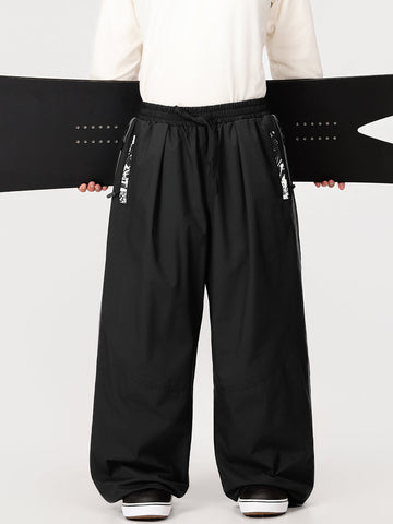 Men's Hyper Flux Side Zip Graffiti Panel Extra Baggy Freestyle Snow Pants