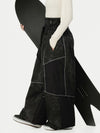Women's Wild Motion Super Baggy Snow Pants – Reflective Colorblock Multi Pocket Design