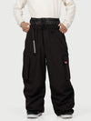 Men's Utility Cargo Baggy Snow Pants – Multi Pocket Street Belt Design