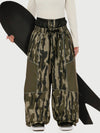 Women's Wild Motion Super Baggy Snow Pants – Reflective Colorblock Multi Pocket Design
