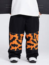 Men's Swaggy Knee Reflective Graphic Panel Cargo Snow Pants