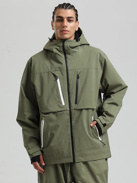 Men's Gsou Snow Durable Mountain Pro Winter Function Cargo Snow Jacket
