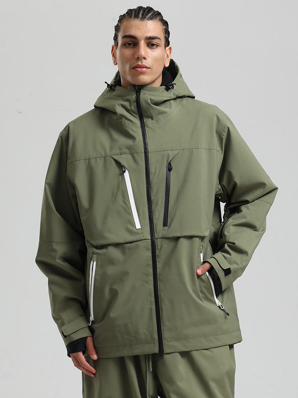 Men's Gsou Snow Durable Mountain Pro Winter Function Cargo Snow Jacket