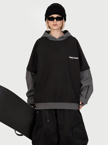 Women's Park Rider 2-in-1 Layered Freestyle Snow Hoodie with Contrast Sleeves