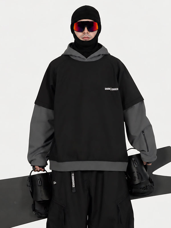 Men's Park Rider 2-in-1 Layered Freestyle Snow Hoodie with Contrast Sleeves