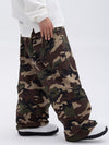 Women's Double Knee Mountain Freestyle Baggy Camo Snow Pants