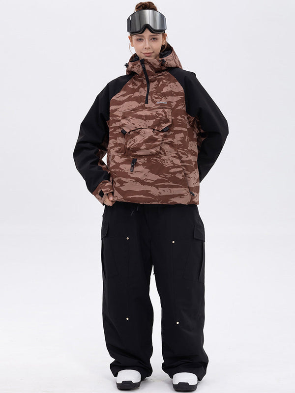 Women's Freestyle Mountain Camo Snow Suit – Bomber Jacket & Baggy Pants Set