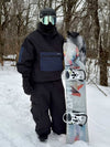 Women's Winter Bomber Baggy Snowboard Jacket Big Cargo Pocket Snow Coat