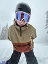 Women's Winter Bomber Baggy Snowboard Jacket Big Cargo Pocket Snow Coat