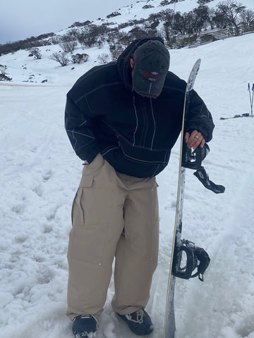 Men's Double Knee Mountain Freestyle Baggy Snow Pants