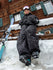 Women's Double Knee Mountain Freestyle Leopard Baggy Snow Pants