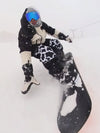 Men's Swaggy Knee Reflective Graphic Panel Cargo Snow Pants